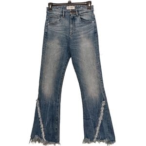 DL1961 Women's Size 24 Wallace High Rise Cropped Flare Shakedown Blue Jeans